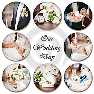 Collage of wedding photos