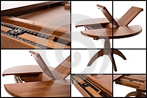 Collage of Wooden table