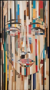 Collaged Staccato Face Strips for Creative Projects.