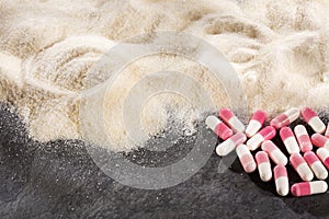 Collagen in capsules and in powder