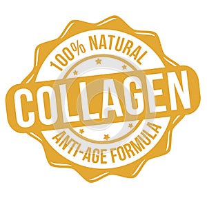 Collagen label or stamp