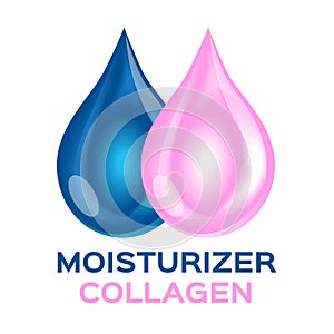 Collagen and moisturizer icon , logo and . double moisturizer collagen