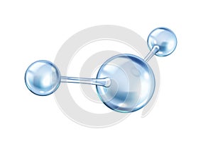 Collagen molecular structure realistic vector illustration