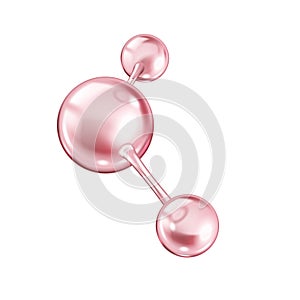 Collagen molecule structure rotating vector illustration