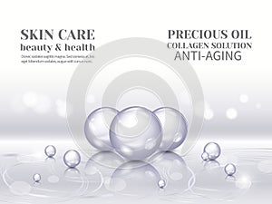 Collagen serum droplets