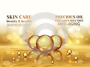 Collagen serum droplets