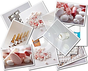 Collages with medicines photos