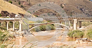 Collapsed bridge on Madagascar