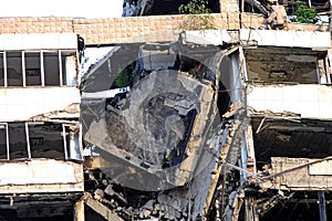 Collapsed building photo