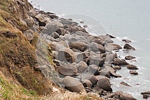 Collapsed cliff near Cap Griz Nez photo