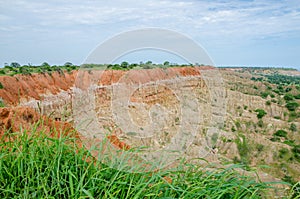 Collapsed natural phenomenon Miradouro da Lua or the Moon Landscape in Angola photo