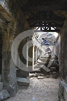 Collapsed Passage at Preah Khan, Cambodia