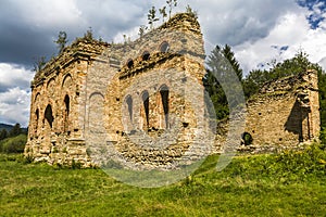 Collapsed wall in ruins of Francis' ironworks photo