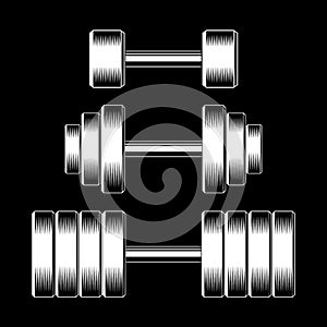 Collapsible dumbbells. photo