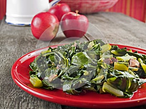 Collard greens & bacon photo