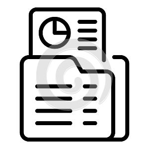 Collateral folder icon outline vector. Loan payment