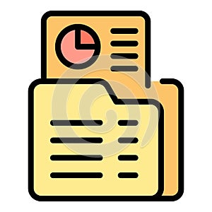 Collateral folder icon vector flat