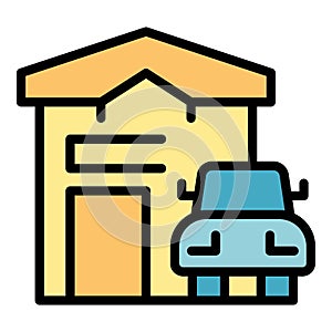 Collateral house car icon vector flat