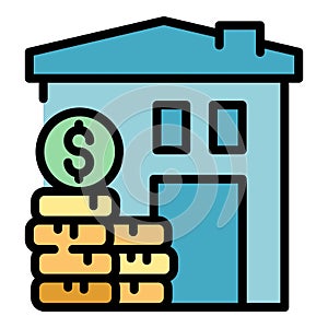 Collateral house icon vector flat