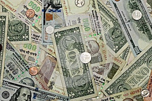 Collation of INR & USD photo