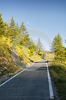 Colle della Lombarda, road in the Alps photo