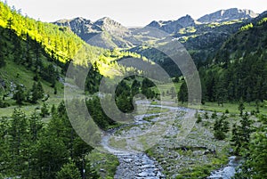 Colle della Lombarda, road in the Alps photo