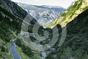 Colle della Lombarda, road in the Alps photo