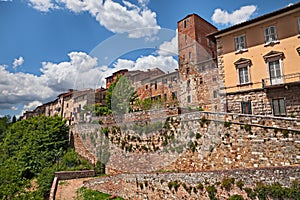 Colle di Val d`Elsa, Siena, Tuscany, Italy. View of the medieval photo