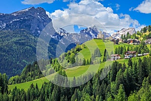 Colle Santa Lucia, near Giau pass and Cortina D Ampezzo, Dolomites alps, Italy photo