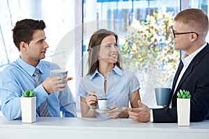 Colleagues on coffee break