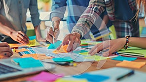 The team brainstorming session.AI generated