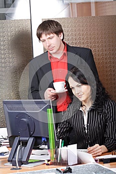 Colleagues in a work process