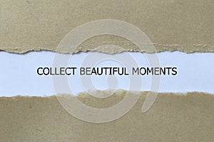 collect beautiful moments on white paper