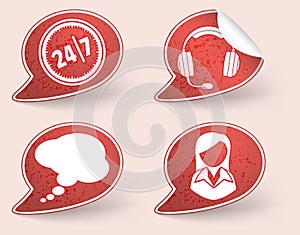 Collect Sticker with business woman icon