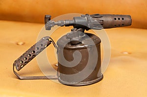 Collectible antique blowtorch that was used with gasoline