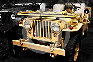 Collectible old ww2 jeep vehicle photo