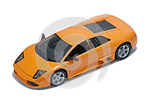 Collectible toy sport car model top view