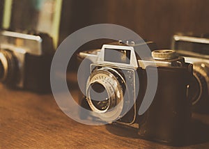 Collectibles Classic and old film camera. retro technology