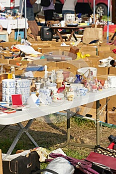 Collectibles at a popular annual flea market in Germany