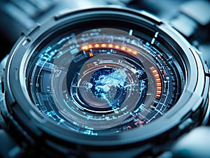 Collecting data text image. Digital code and interface elements. technology, coding, analysis, futuristic, cyber