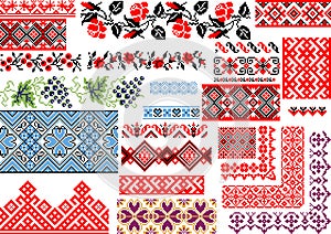 Collection of 25 Seamless Ethnic Patterns for Embroidery Stitch