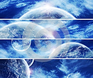 Collection of 5 banners for website : Heaven Space