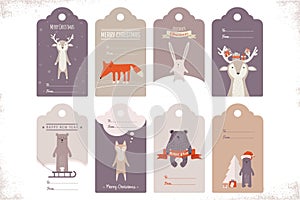 Collection of 8 craft christmas gift tags