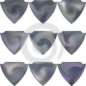 Collection of abstract backgrounds in the form of a shield