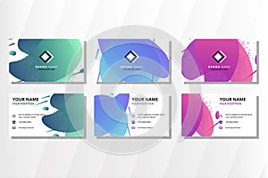 collection of Abstract professional and designer business card template or visiting card