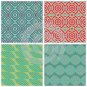 Collection of abstract seamless patterns.