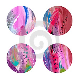 Collection of abstract spot. Set of beautiful clorful spot on white background