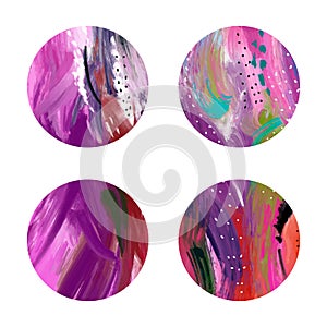 Collection of abstract spot. Set of beautiful clorful spot on white background