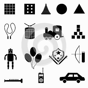 Collection of abstract symbols Vector illustration