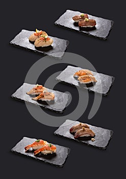 Collection of Aburi (Torched) Sushi